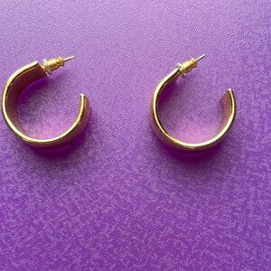 Bundle 3/$12. Gold Tone Hoop Earrings.